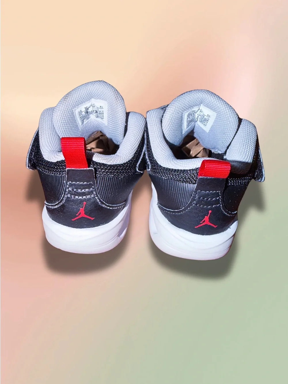 Jordan Stay Loyal 3 Black Cement Toddler 7C Black Red Shoes FB9924-006
